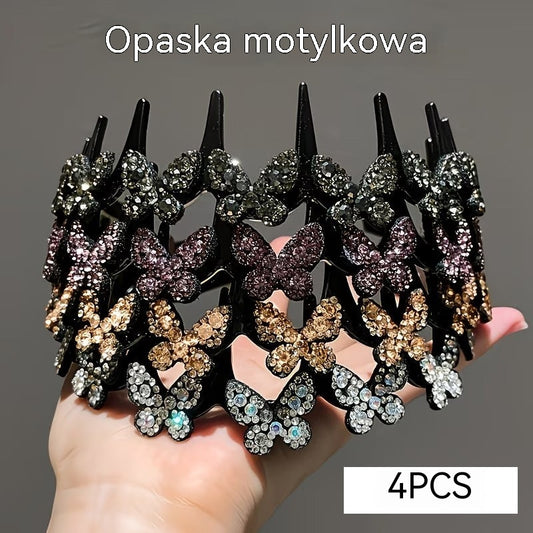 【4 sztuki 】✨ Opaski falowane z antypoślizgowym grzebykiem – Mocne trzymanie, wygoda i naturalny styl 💁♀️