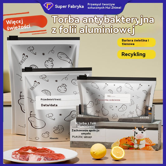 🔥🔥Łącznie 30 antybakteryjnych woreczków z folii aluminiowej, niezwykle łatwych w użyciu, pozwalających zachować świeżość.