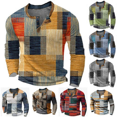 【🔥Oferta ograniczona czasowo🔥】Męska koszulka polo z długim rękawem i nadrukiem Koszulka polo z długim rękawem【S-4XL】
