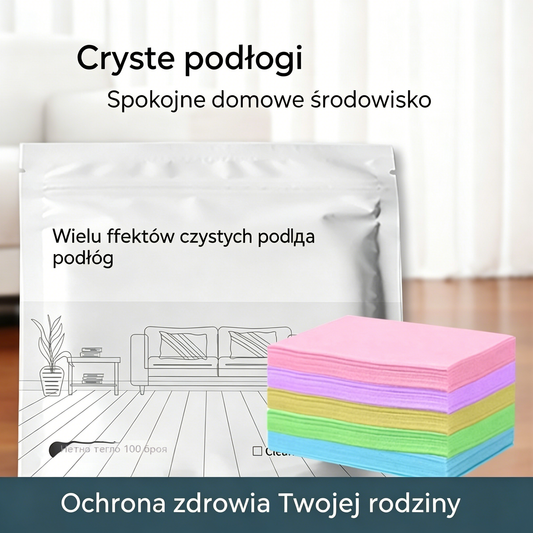 🧹【200-arkuszowe!0.5zł/sztuka】✨ Antybakteryjne i dezodoryzujące, uniwersalne chusteczki czyszczące | Nadają się do podłóg drewnianych, laminowanych, płytek oraz wnętrz kamperów