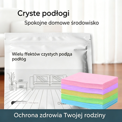 🧹【200-arkuszowe!0.5zł/sztuka】✨ Antybakteryjne i dezodoryzujące, uniwersalne chusteczki czyszczące | Nadają się do podłóg drewnianych, laminowanych, płytek oraz wnętrz kamperów