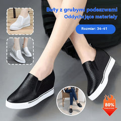 【34-41】Nowe damskie buty casualowe na wiosnę/lato, wykonane z miękkiej skóry, z konstrukcją platformową.