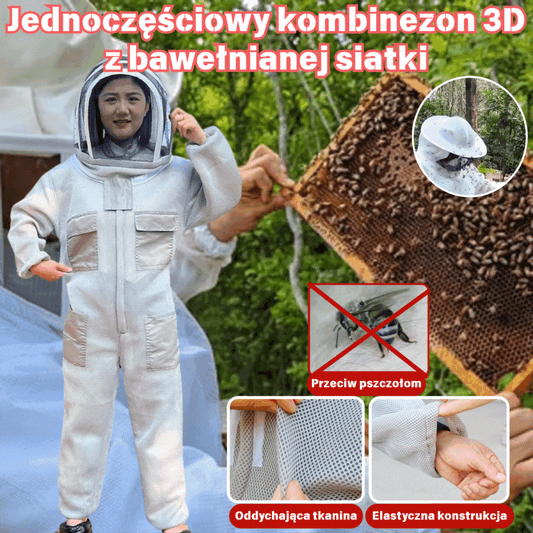 🔥🐝Jednoczęściowy kombinezon 3D z bawełnianej siatki