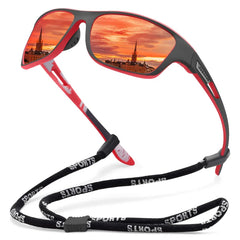 🚵‍♂️😎 【50% zniżki 🔥】🎣🕶️ Męskie sportowe okulary przeciwsłoneczne, polaryzacyjne, z lustrzanymi szkłami, nowoczesne i pyłoszczelne, idealne do jazdy na rowerze na świeżym powietrzu