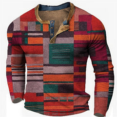 【🔥Oferta ograniczona czasowo🔥】Męska koszulka polo z długim rękawem i nadrukiem Koszulka polo z długim rękawem【S-4XL】